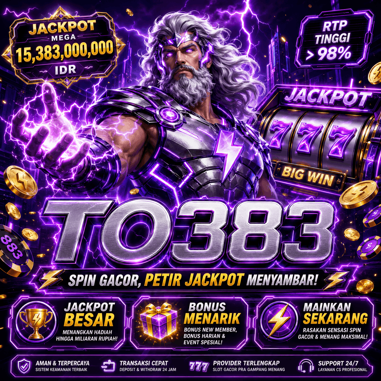 Thumbnail 1 of 3, Poster, TO383 ♣ PLATFORM GAME SLOT ONLINE DENGAN AKSES MUDAH UNTUK PENGGUNA designed and sold by TO383.